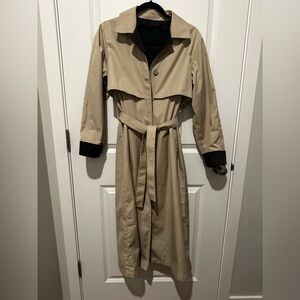 Vintage London Fog Tan and Black Trench Coat